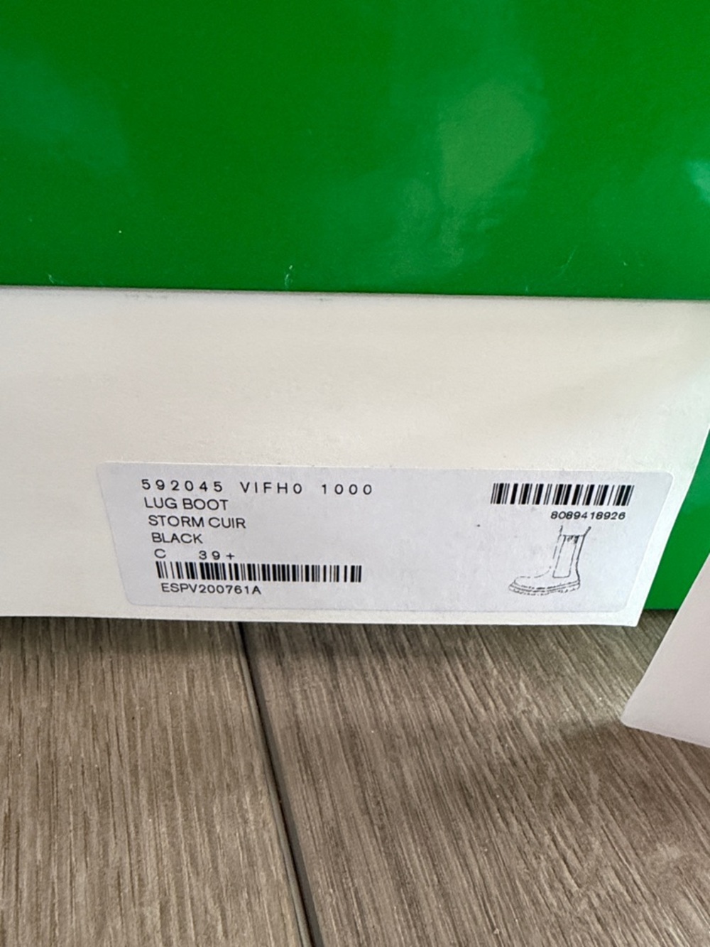 Bottega Veneta Black Leather Lug Sole Lace-Up Boots - Picture 2 of 7